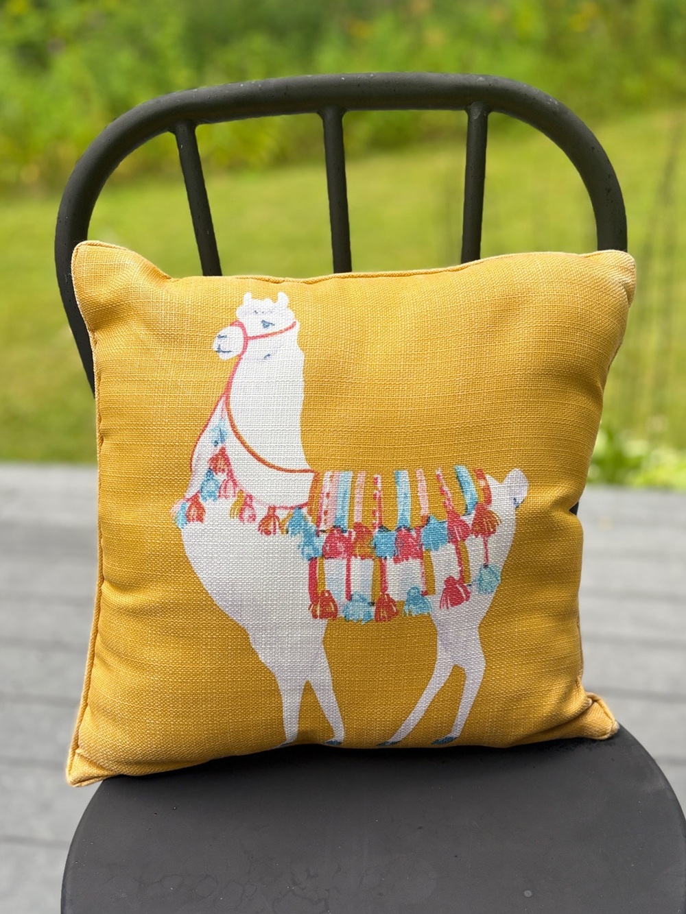 Llama Accent Pillow Decorative Home summer Cushion outdoors Festive